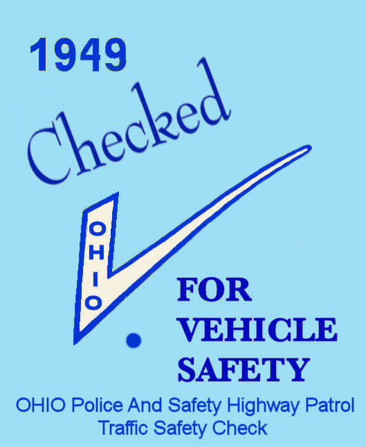 1949 Ohio INSPECTION Sticker